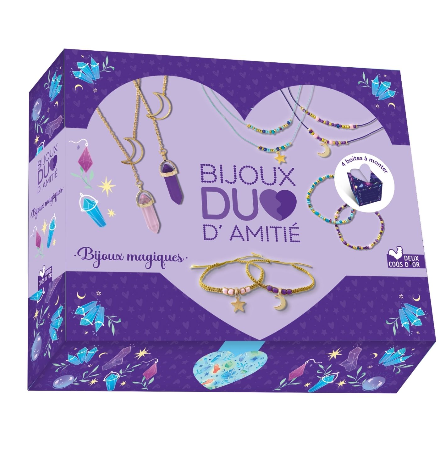 BIJOUX DUO D'AMITIE - BIJOUX MAGIQUES - COFFRET AVEC ACCESSOIRES