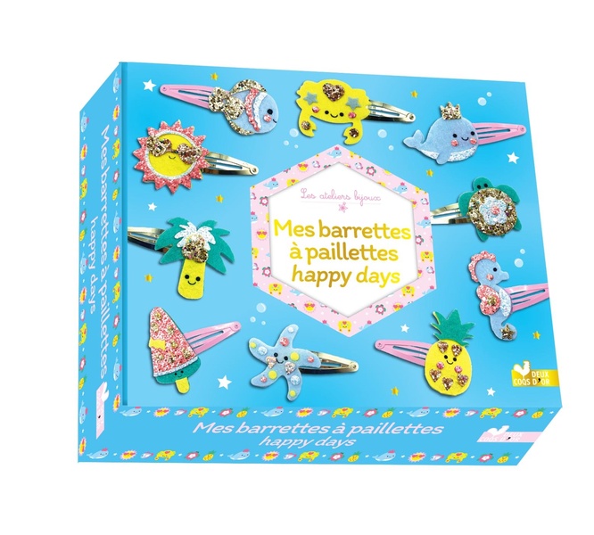MES BARRETTES A PAILLETTES HAPPY DAYS - COFFRET AVEC ACCESSOIRES