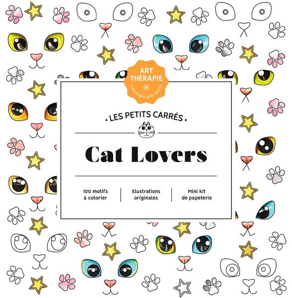 LES PETITS CARRES D'ART-THERAPIE CAT LOVERS