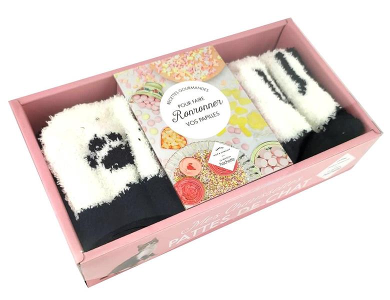 COFFRET MES CHAUSSETTES PATTES DE CHAT - RECETTES GOURMANDES POUR FAIRE RONRONNER VOS PAPILLES