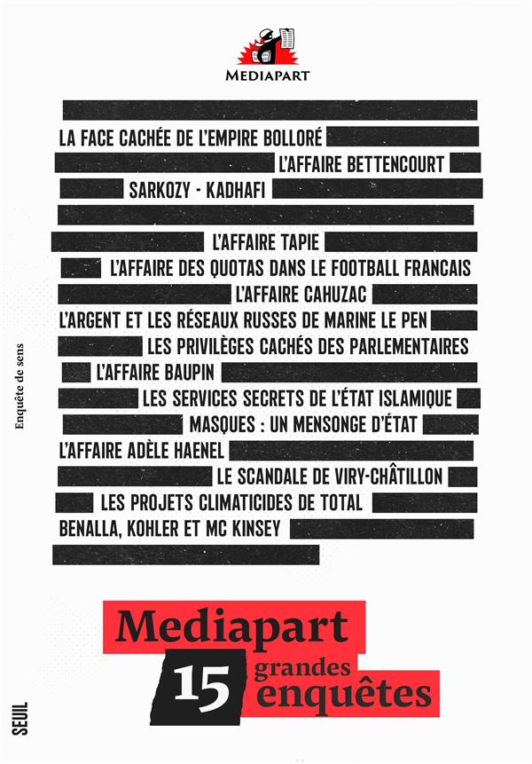 MEDIAPART. 15 GRANDES ENQUETES