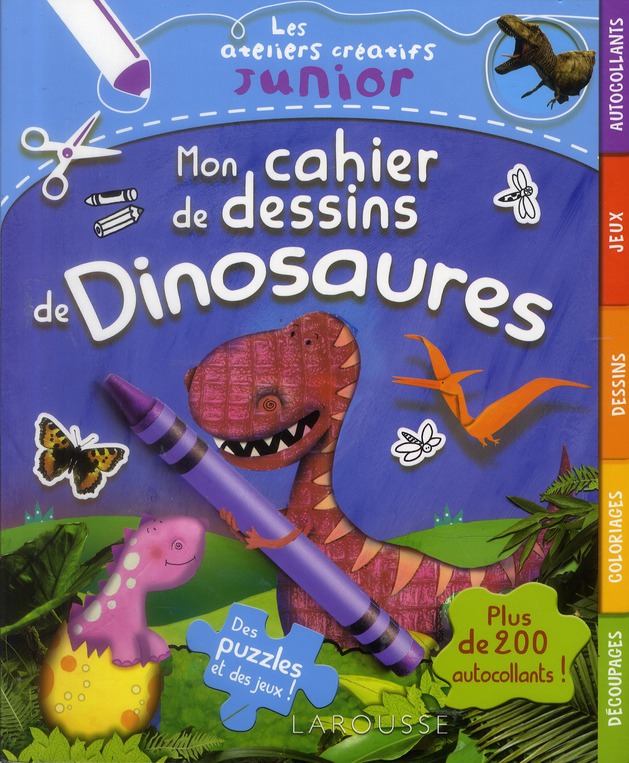 MON CAHIER DE DESSINS DE DINOSAURES