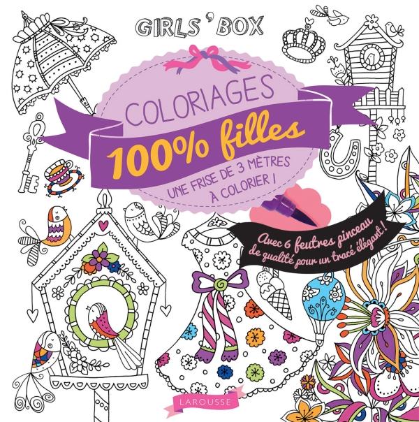 COLORIAGES 100% FILLES AVEC 6 FEUTRES-PINCEAUX