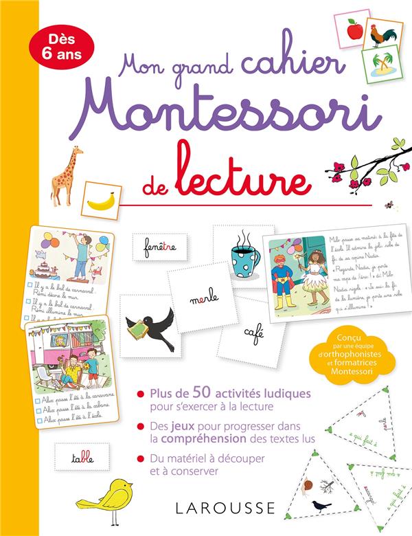 MON GRAND CAHIER MONTESSORI DE LECTURE