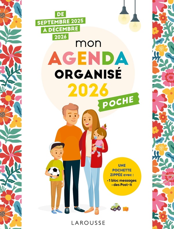 MON AGENDA FAMILLE ORGANISEE 2026 - POCHE