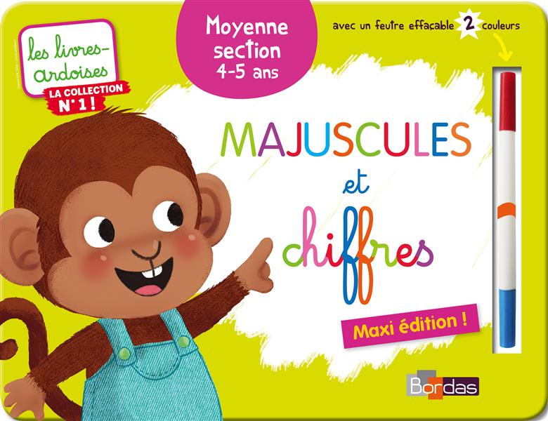 LES LIVRES-ARDOISES MAJUSCULES ET CHIFFRES - MOYENNE SECTION