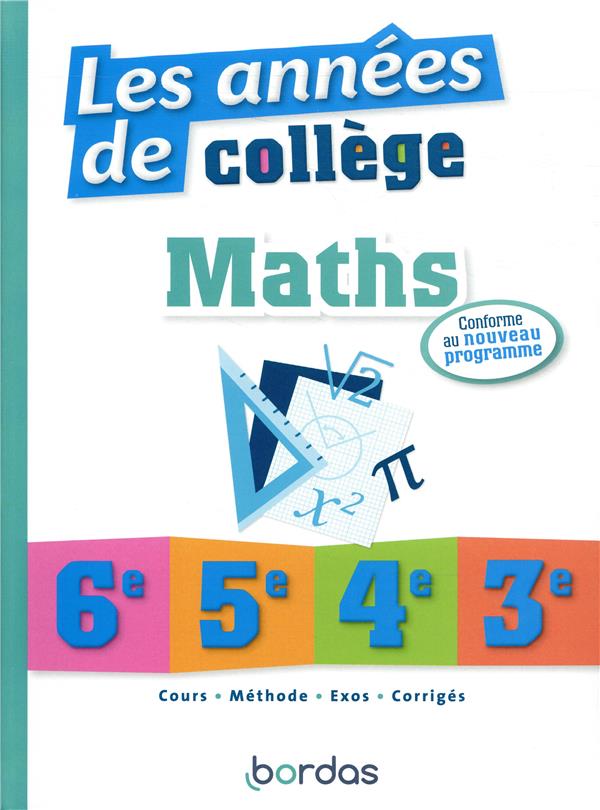 LES ANNEES DE COLLEGE MATHS