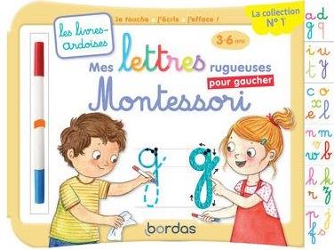 LES LIVRES-ARDOISES - MES LETTRES RUGUEUSES MONTESSORI POUR GAUCHER