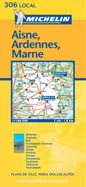 CARTE DEPARTEMENTALE FRANCE - T5150 - CD 306 AISNE/ARDENNES/MARNE
