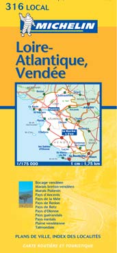 CARTE DEPARTEMENTALE FRANCE - T5450 - CD 316 LOIRE-ATLANTIQUE / VENDEE