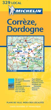 CARTE DEPARTEMENTALE FRANCE - T5840 - CD 329 CORREZE/DORDOGNE