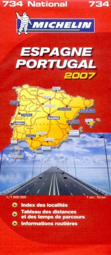 CARTE REGIONALE EUROPE - T10250 - CARTE ROUTIERE 734 ESPAGNE PORTUGAL 2007