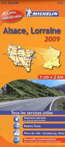 CARTE REGIONALE FRANCE - T6800 - CARTE ROUTIERE ALSACE LORRAINE HR 2009