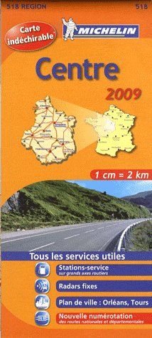 CARTE REGIONALE FRANCE - T6950 - CARTE ROUTIERE 518 CENTRE HR 2009