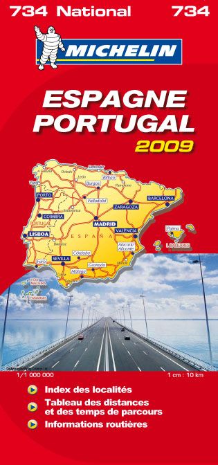 CARTE REGIONALE EUROPE - T10250 - CR 734 ESPAGNE PORTUGAL 2009