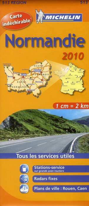 CARTE REGIONALE FRANCE - T6620 - CARTE ROUTIERE 513 NORMANDIE HR 2010