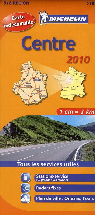 CARTE REGIONALE FRANCE - T6950 - CARTE ROUTIERE 518 CENTRE HR 2010