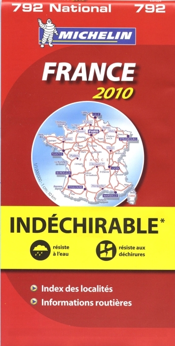 CARTE NATIONALE FRANCE - T7800 - CARTE NATIONAL 792 FRANCE HAUTE RESISTANCE 2010