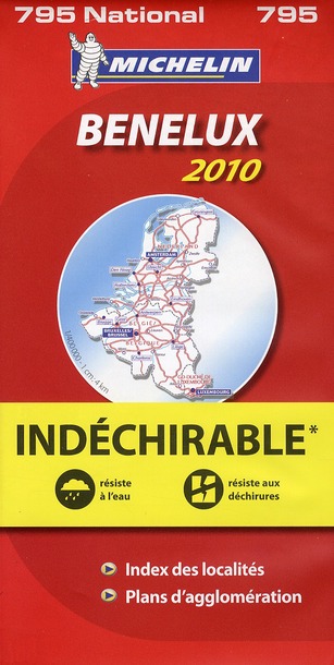 CARTE NATIONALE EUROPE - T9050 - CARTE NATIONAL BENELUX HAUTE RESISTANCE 2010