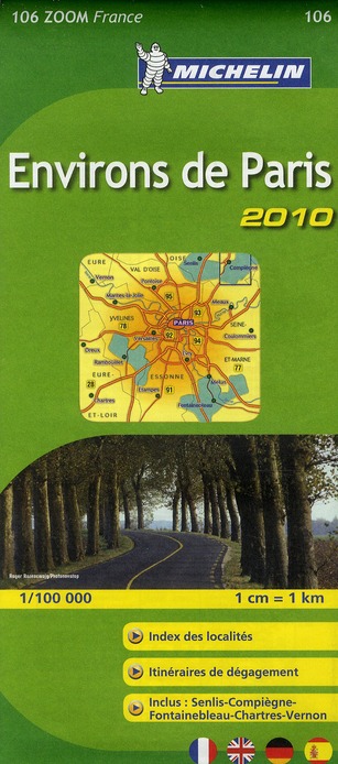 CARTE ZOOM FRANCE - T4610 - CZ 106 ENVIRONS DE PARIS 2010