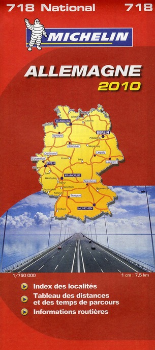 CARTE REGIONALE EUROPE - T9450 - CR 718 ALLEMAGNE 2010