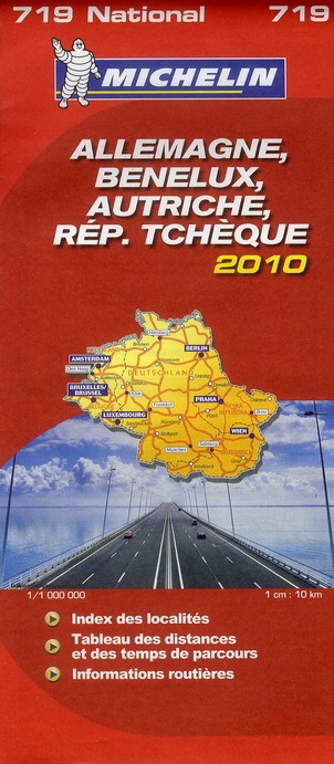 CARTE REGIONALE EUROPE - T9550 - CARTE ROUTIERE 719 ALLEMAGNE / AUTRICHE 2010