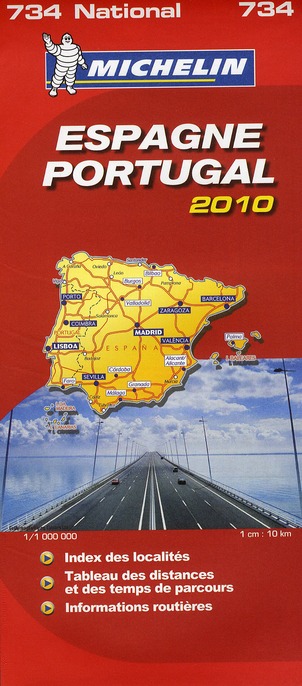 CARTE REGIONALE EUROPE - T10250 - CR 734 ESPAGNE PORTUGAL 2010