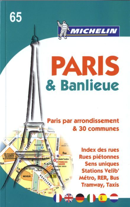 PLANS DE VILLE MICHELIN FRANCE - T270 - PARIS & BANLIEUE, PAR ARRONDISSEMENT ET 30 COMMUNES (RELIE)