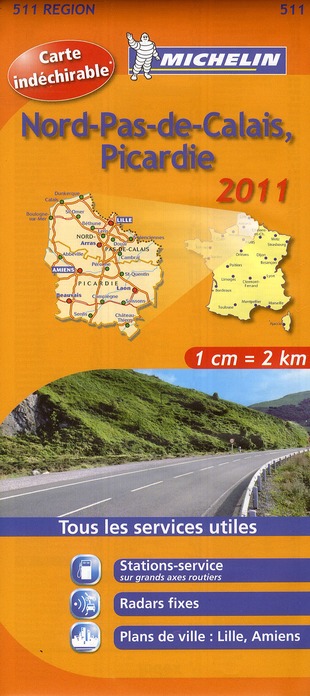 CARTE REGIONALE FRANCE - T6530 - CR 511 NORD PAS DE CALAIS / PICARDIE 2011