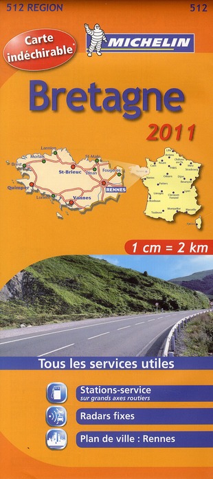 CARTE REGIONALE FRANCE - T6590 - CR 512 BRETAGNE 2011