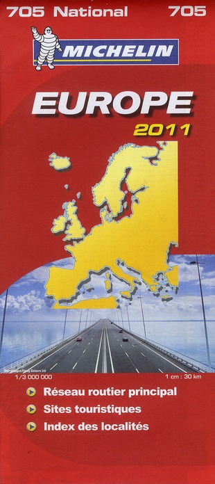 CARTE NATIONALE EUROPE - T8450 - CN 705 EUROPE ROUTIERE ET TOURISTIQUE 2011