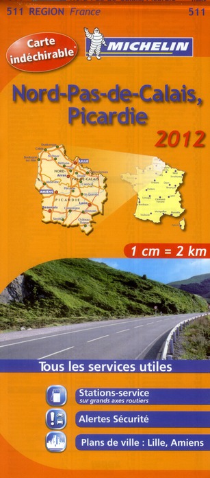 CARTE REGIONALE FRANCE - T6530 - CR 511 NORD PAS DE CALAIS / PICARDIE 2012