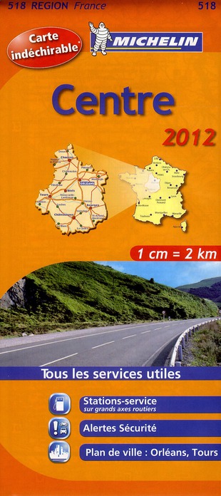 CARTE REGIONALE FRANCE - T6950 - CARTE ROUTIERE 518 CENTRE 2012