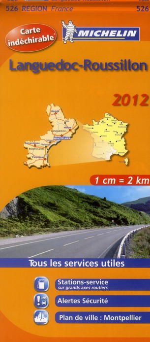 CARTE REGIONALE FRANCE - T7430 - CARTE ROUTIERE 526 LANGUEDOC ROUSSILLON 2012