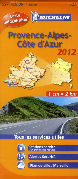 CARTE REGIONALE FRANCE - T7490 - CARTE ROUTIERE PROVENCE ALPES COTE D'AZUR 2012