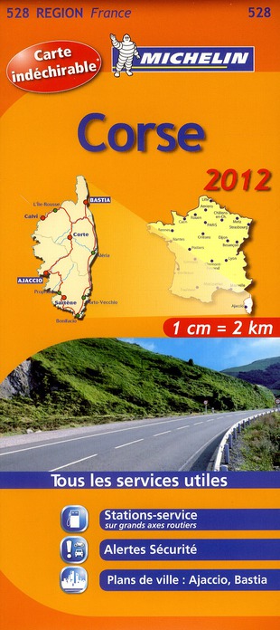 CARTE REGIONALE FRANCE - T7550 - CARTE ROUTIERE 528 CORSE HR 2012