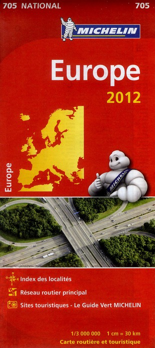 CARTE NATIONALE EUROPE - T8450 - CN 705 EUROPE ROUTIERE ET TOURISTIQUE 2012