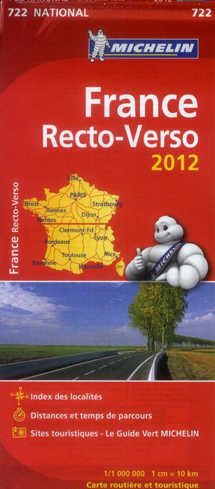CARTE NATIONALE FRANCE - T7860 - CN 722 FRANCE RECTO-VERSO 2012