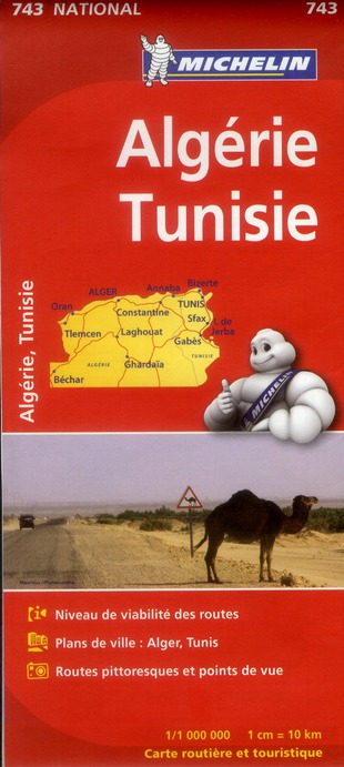 CARTE NATIONALE ALGERIE, TUNISIE / ALGERIA, TUNISIA