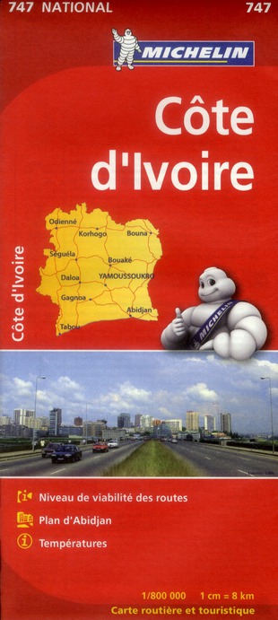 CARTE NATIONALE COTE D'IVOIRE / IVORY COAST