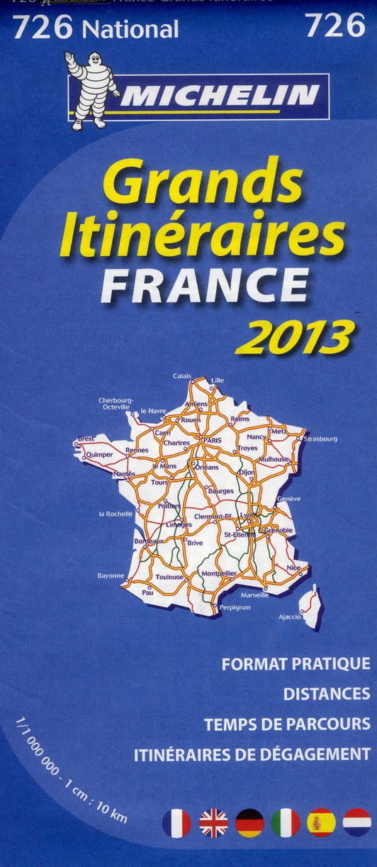 CARTE NATIONALE FRANCE - T8100 - CN 726 GRANDS ITINERAIRES FRANCE 2013