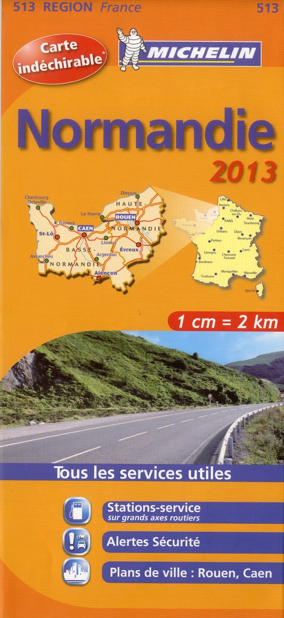 CARTE REGIONALE FRANCE - T6620 - CARTE ROUTIERE NORMANDIE 2013