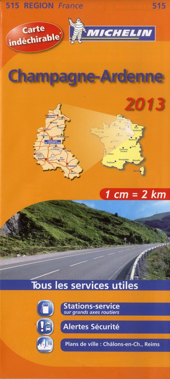 CARTE REGIONALE FRANCE - T6770 - CARTE ROUTIERE 515 CHAMPAGNE ARDENNE HR 2013