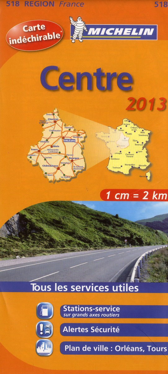 CARTE REGIONALE FRANCE - T6950 - CR 518 CENTRE 2013