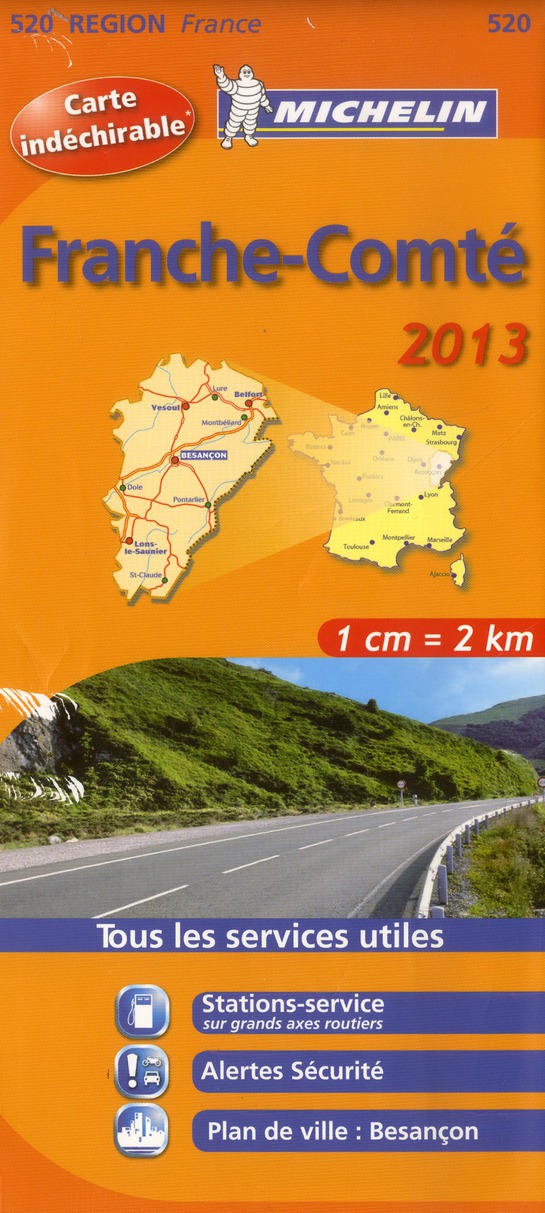 CARTE REGIONALE FRANCE - T7070 - CR 520 FRANCHE COMTE 2013