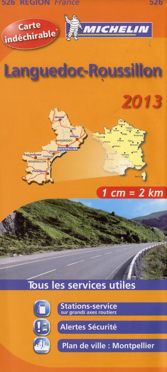 CARTE REGIONALE FRANCE - T7430 - CARTE ROUTIERE 526 LANGUEDOC ROUSSILLON 2013