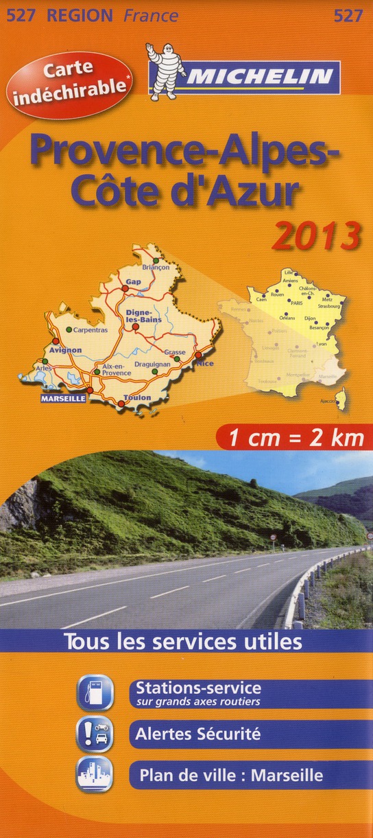 CARTE REGIONALE FRANCE - T7490 - CARTE ROUTIERE PROVENCE ALPES COTE D'AZUR 2013