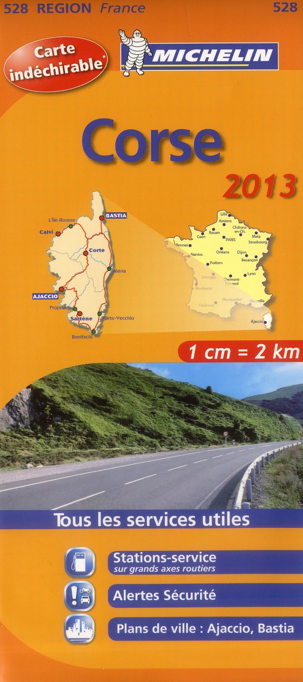 CARTE REGIONALE FRANCE - T7550 - CARTE ROUTIERE 528 CORSE HR 2013