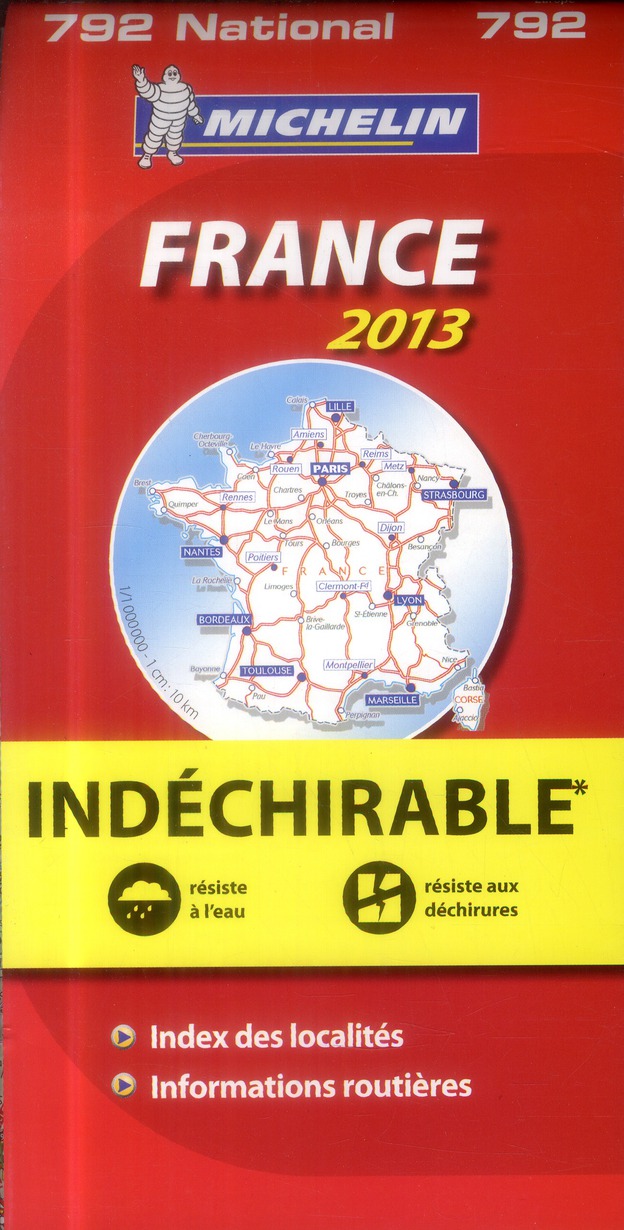 CARTE NATIONALE FRANCE - T7800 - CN 792 FRANCE INDECHIRABLE 2013