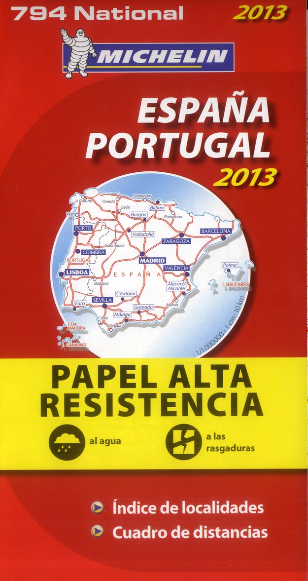 CARTE NATIONALE EUROPE - T10350 - CN 794 ESPAGEN PORTUGAL INDECHIRABLE 2013